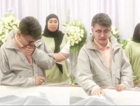 Potret Ruben Onsu Datangi Rumah Duka Ayah Sarwendah, Tak Kuasa Tahan Air Mata