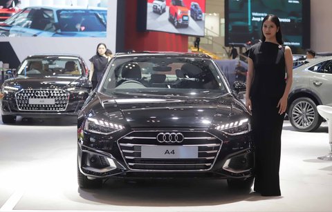 Salah satu stand di Gaikindo Indonesia International Auto Show (GIIAS) 2025 di ICE BSD, Tangerang, Rabu (23/07/2025).