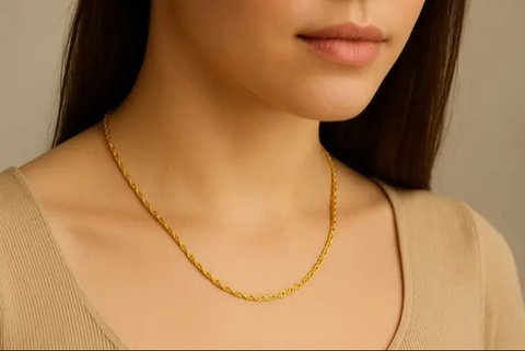 Kalung Emas Model Singapur 3-5 Gram Terbaru