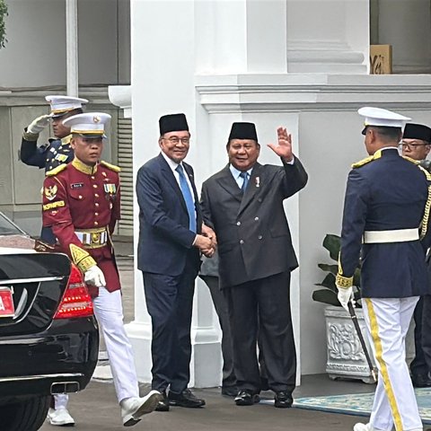 Prabowo dan Anwar Ibrahim di Istana Negara