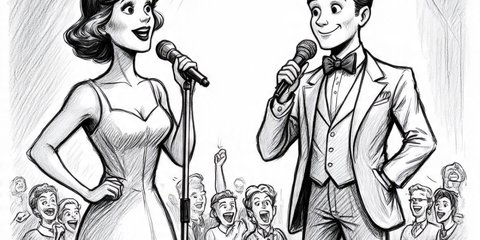Ilustrasi Lomba Karaoke Duet Lagu Jadul