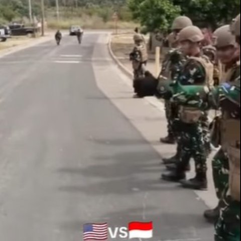 Sambil Bawa Beban, Marinir Indonesia Ungguli Marinir Amerika saat Adu Lari Tanjakan 100 Meter