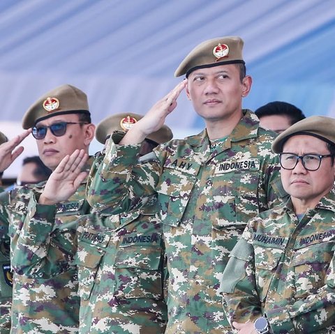Agus Harimurti Yudhoyono (AHY) saat Upacara Gelar Pasukan Operasional dan Kehormatan Militer