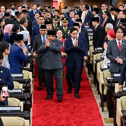Presiden Prabowo dan Wapres Gibran di Sidang Tahunan DPR/MPR/DPD