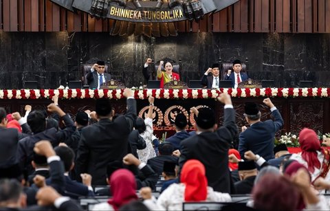Ketua DPR RI Puan Maharani saat pembukaan Masa Sidang I DPR