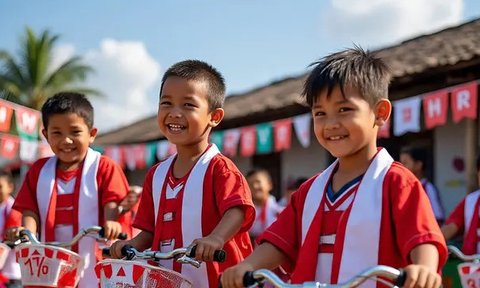 Menghias Sepeda 17 Agustus (Meta AI)