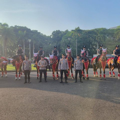 Polri Turunkan Pasukan Berkuda Turangga untuk Kawal Pengamanan HUT RI ke-80