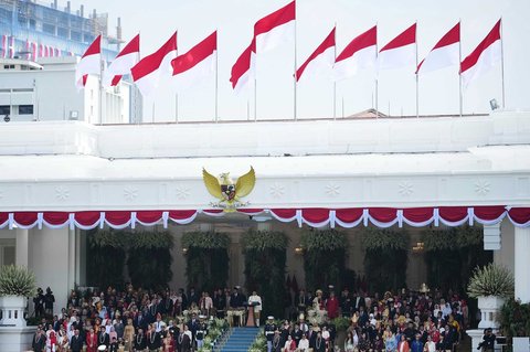 Upacara Peringatan Detik-Detik Proklamasi Kemerdekaan ke-80 Republik Indonesia di Istana Merdeka, Jakarta, Minggu (17/8/2025).