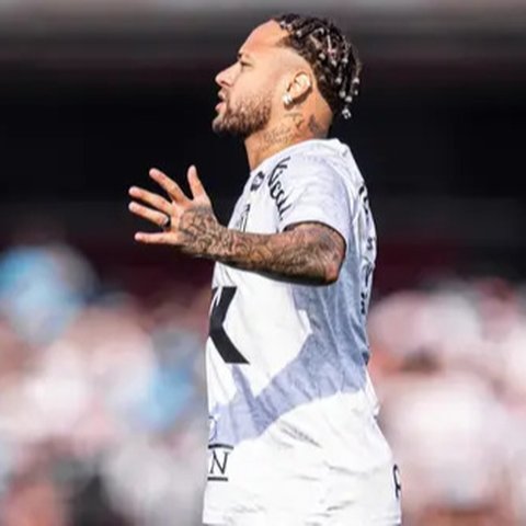 Neymar pada pertandingan Santos vs Vasco D Gama di Estadio Urbano Caldeira, Sao Paulo, Senin (18-8-2025) WIB. (Dok. X @SantosFC)