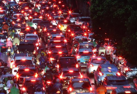 Kemacetan lalu lintas di Jalan Raya Tb.Simatupang, Jakarta, Rabu (20/08/2025).