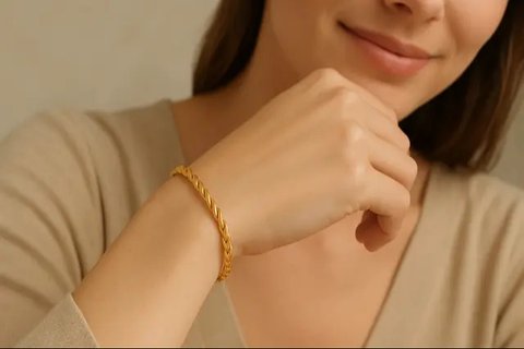 Model Gelang Rantai Twist (created by AI)