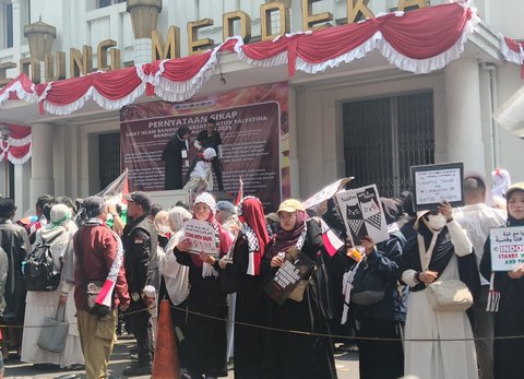 demo dukung palestina di bandung
