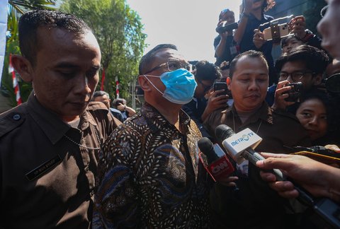 Bupati Pati Jawa Tengah, Sudewo memenuhi panggilan KPK untuk jalani pemeriksaan sebagai saksi kasus deugaan korupsi pengadaan pembangunan jalur kereta api di Wilayah Jawa Tengah/Solo Balapan pada lingkungan Direktorat Jenderal Perkeretaapian Kementerian Perhubungan (DJKA Kemenhub), di Gedung Merah Putih KPK RI, Jakarta, Rabu (27/8/2025)