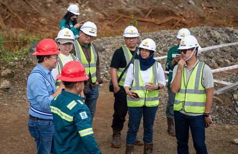 Kunjungan perwakilan media nasional ke pengolahan nikel Harita Nickel di Pulau Obi, Maluku Utara (22/08/2025).