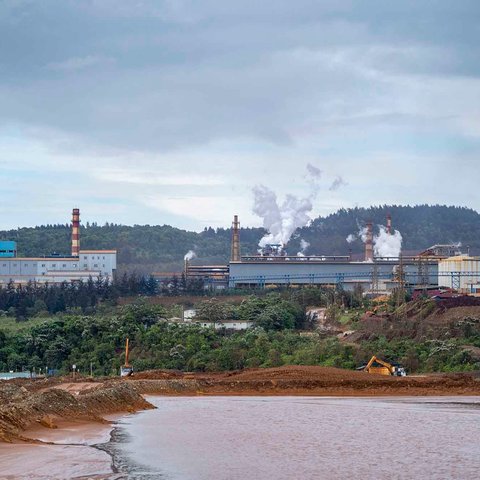 Pengolahan nikel Harita Nickel di Pulau Obi, Maluku Utara (22/08/2025).