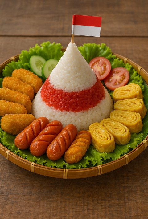 Ilustrasi Tumpeng 17 Agustusan