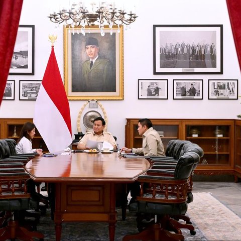 Presiden Prabowo Subianto, menerima Menteri Komunikasi dan Digital (Menkomdigi), Meutya Hafid, di Istana Merdeka, Jakarta. (Dok. Istimewa)