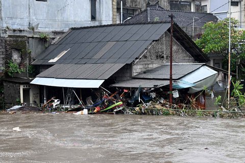 Rumah yang terendam  banjir  di  Denpasar, Bali, Rabu (10/09/2025).