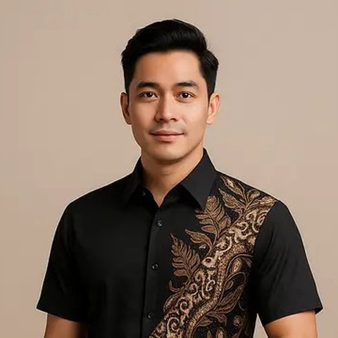 Model Baju Batik Pria Kombinasi Hitam