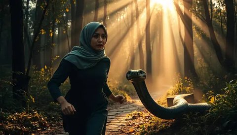 Ular di Plafon Rumah (Foto: ChatGPT)