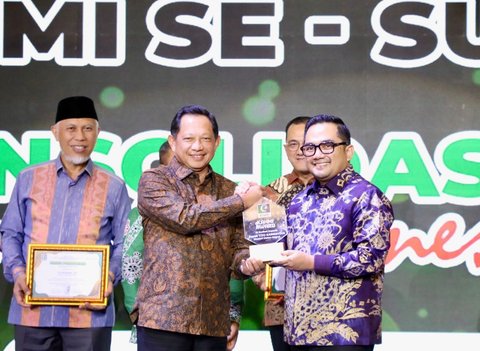 Mendagri Muhammad Tito Karnavian saat menghadiri Pertemuan Regional KAHMI se-Sumatera