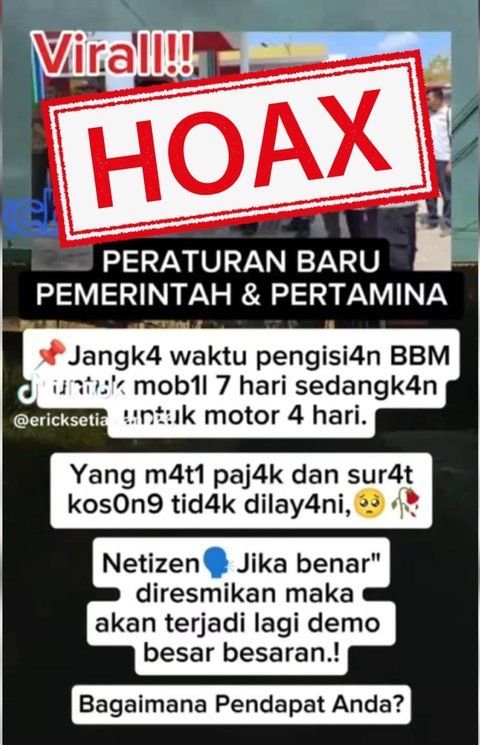 Ramai Isu Kendaraan Nunggak Pajak Tak Boleh Isi BBM, Pertamina Pastikan Hoaks