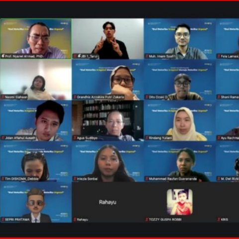 Peserta Diskoma edisi ke- 24 yang hadir melalui platform zoom meeting, Kamis (25/09/2025)