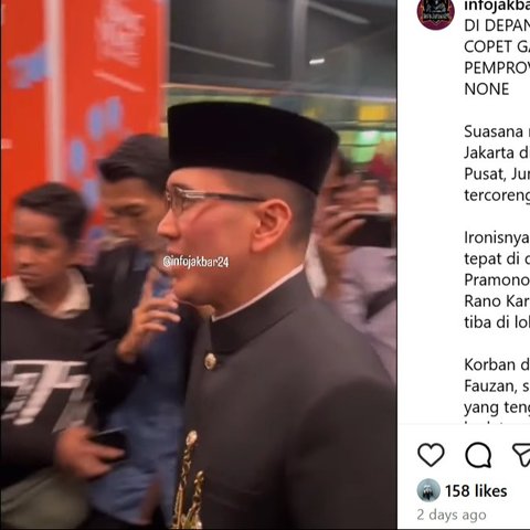 Viral aksi pencopetan di depan pejabat DKI Jakarta