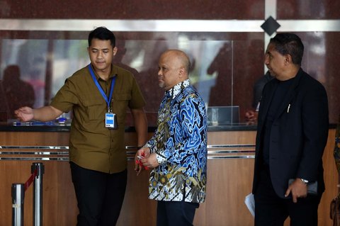 Putra Presiden ke-3 RI, BJ Habibie, Ilham Akbar Habibie saat  tiba di gedung Merah Putih Komisi Pemberantasan Korupsi (KPK), Jakarta, Rabu (3/9/2025).