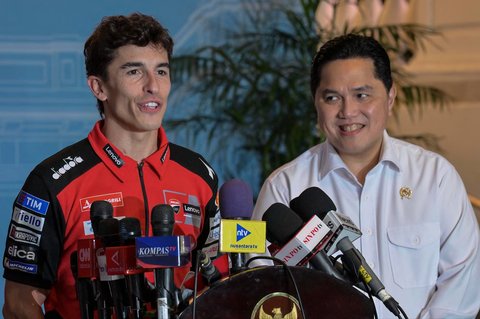 FOTO: Juara Dunia MotoGP 2025 Marc Marquez Bertemu Presiden Prabowo ...