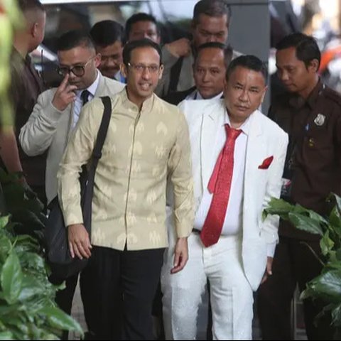 Nadiem Anwar Makarim hadir memenuhi panggilan tim penyidik Pemberantasan Korupsi (KPK), Jakarta, Kamis (7/8/2025). (merdeka.com/Arie Basuki)
