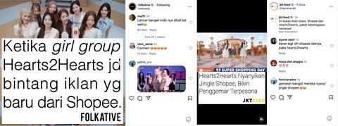 Postingan di akun lain.