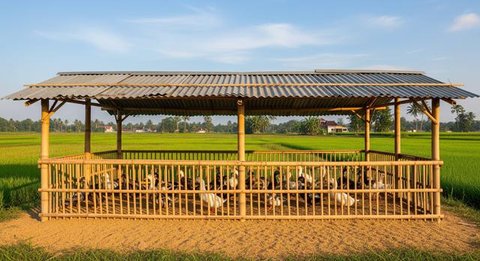 7 Tips Ternak Bebek Petelur dengan Kandang dari Bambu dan Seng Bekas, Telur Bisa untuk Dapur dan Dijual (Foto: Gemini AI)