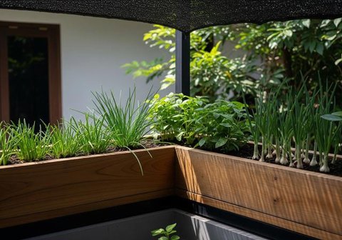 Inspirasi Kebun Sayur Mini untuk Teras Kecil yang Teduh (Sumber; gemini.com)