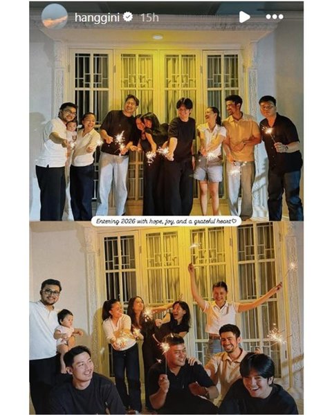 Luna Maya dan Maxime Bouttier bakar BBQ di tahun baru 2026 bersama teman mereka. [IG: @lunamaya]