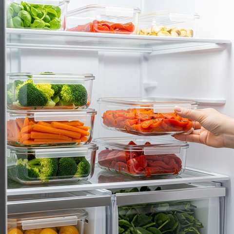 Ilustrasi penyimpanan sayuran di kulkas (copyright Freepik)
