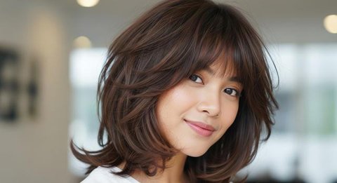 Model Rambut Oval Layer Sebahu 2026/AI