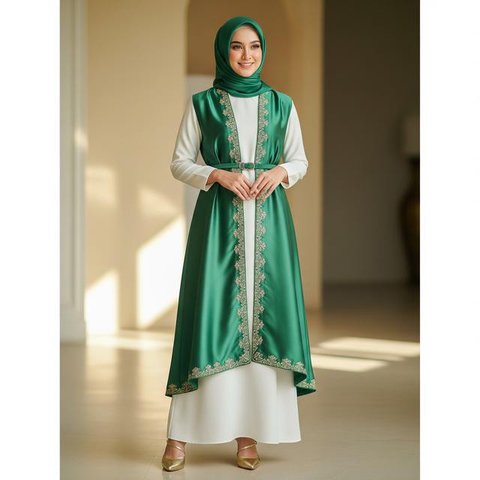 Inspirasi Tren Baju Rompi Lepas untuk Lebaran 2026/AI