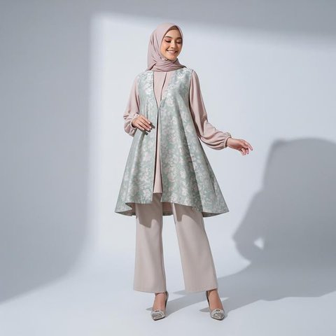 Inspirasi Tren Baju Rompi Lepas untuk Lebaran 2026/AI