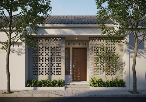 Desain Kanopi & Overstek Lebar yang Cerdas. Foto: Gemini