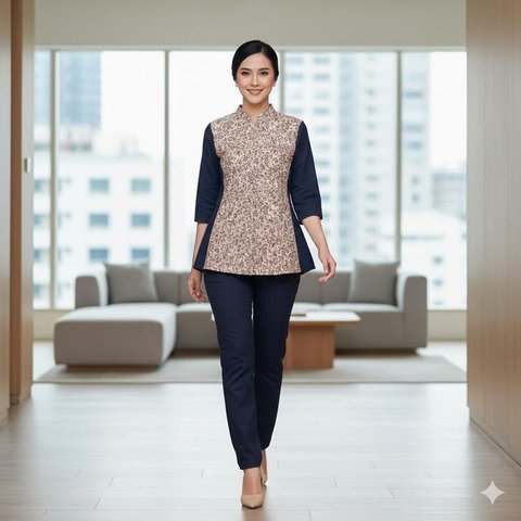 8 Model Atasan Batik Kantor 2026, Pilihan Stylish untuk Tampilan Profesional dan Tetap Elegan (Foto: Gemini AI)