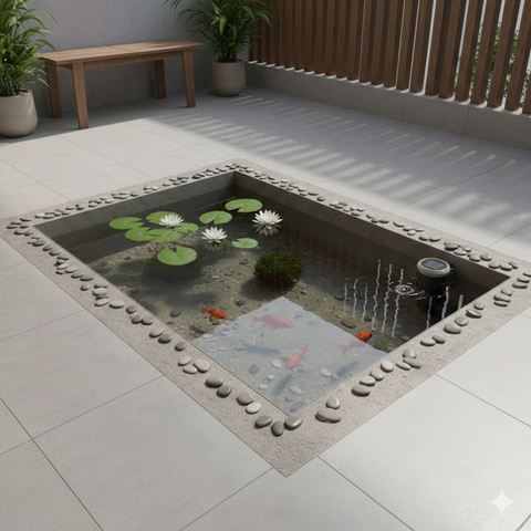 Model Kolam Ikan Minimalis (created by AI)