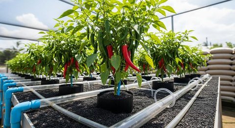 Ide Kebun Cabai 2x2 di Pekarangan Sempit/AI