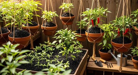 Ide Kebun Cabai 2x2 di Pekarangan Sempit/AI