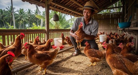 12 Cara Memulai Usaha Ayam Petelur Rumahan, Modal Terjangkau dan Berpotensi Untung Stabil Jangka Panjang (Foto: Gemini AI)
