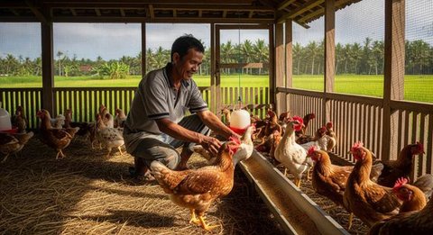 12 Cara Memulai Usaha Ayam Petelur Rumahan, Modal Terjangkau dan Berpotensi Untung Stabil Jangka Panjang (Foto: Gemini AI)