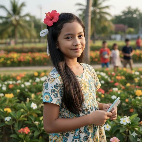 Model rambut panjang anak perempuan tren 2026 (Foto: ChatGPT)