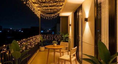 8 Model Balkon Rumah ala Kafe, Nyaman untuk Santai Sore dan Estetik untuk Hunian Modern (Foto: Gemini AI)