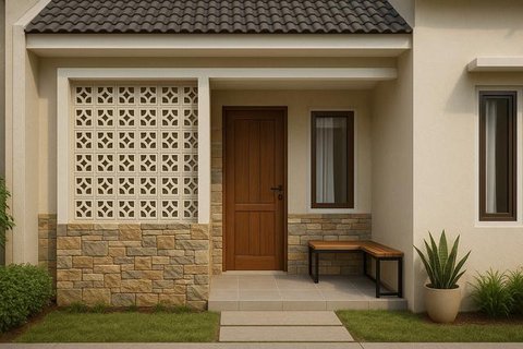 Model Teras Rumah Subsidi Tipe 36 (Foto: ChatGPT)