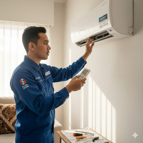 Cara Merawat AC Inverter agar Tetap Awet (Foto: Gemini AI)